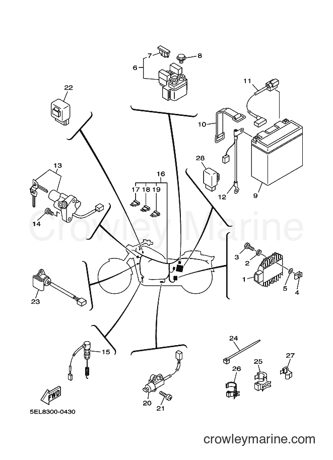Yamaha Motors XVS1100 (5EL8) [080] - ELECTRICAL 2