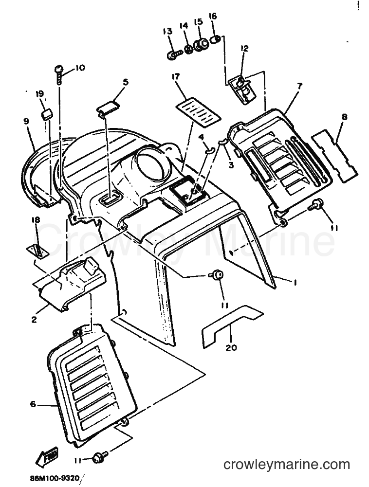 1989 Snowmobile EX570 - EX570 (86M1) [999] - INSTRUMENT PANEL