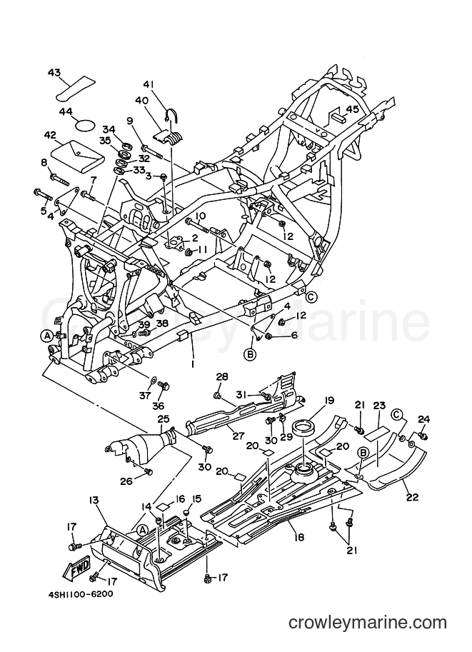 2000 ATV YFM400FW - YFM400FW (4SHJ) [010] - FRAME
