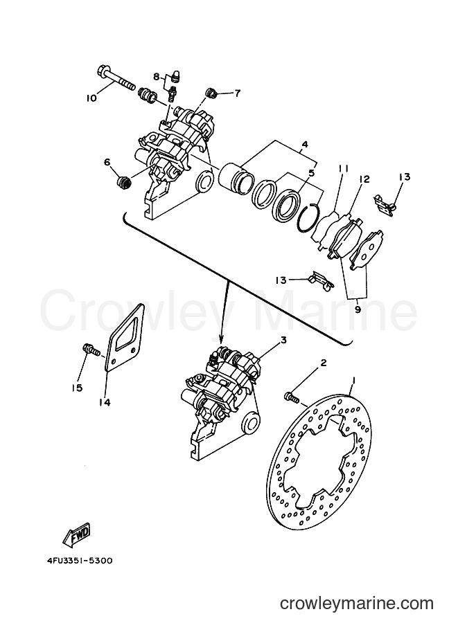 2000 Dirt Bike TDR125 - TDR125 (5AN8) [020] - REAR BRAKE CALIPER