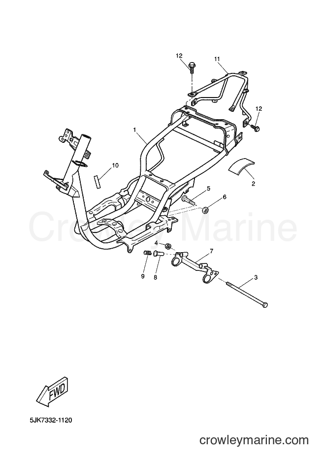 2001 Scooter CW50RSL - CW50RSL (5JK7) [010] - FRAME
