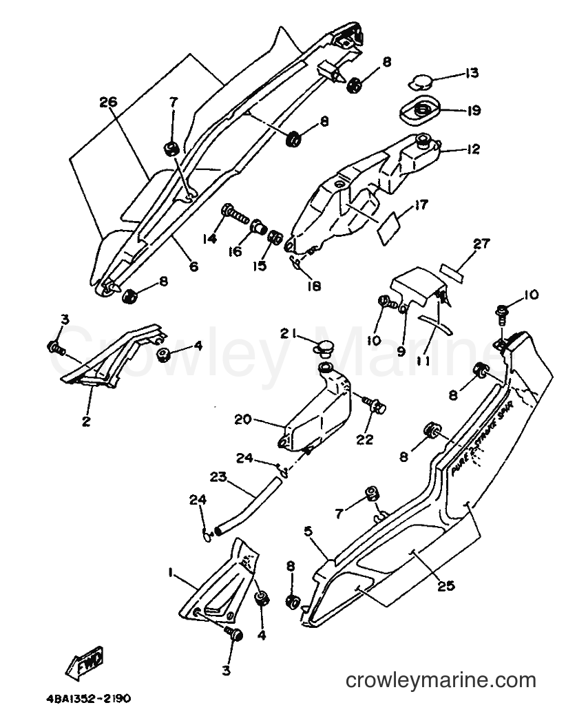 1992 Scooter TZR80RR - TZR80RR (4BA1) [999] - SIDE COVER