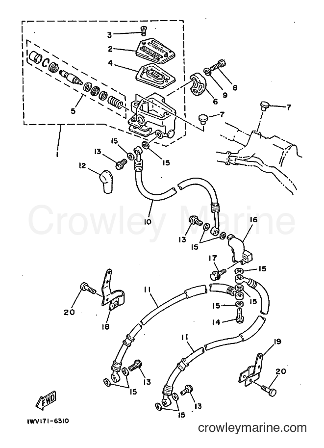 1989 Street Bike RZ350 - RZ350 (3FB2) [010] - FRONT MASTER CYLINDER