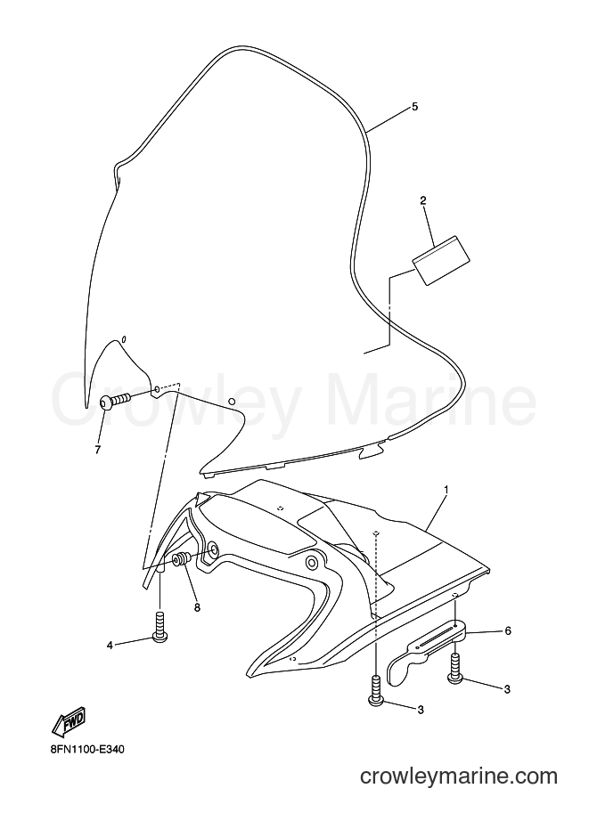 Yamaha Motors VK10D (8GSA) [020] - WINDSHIELD