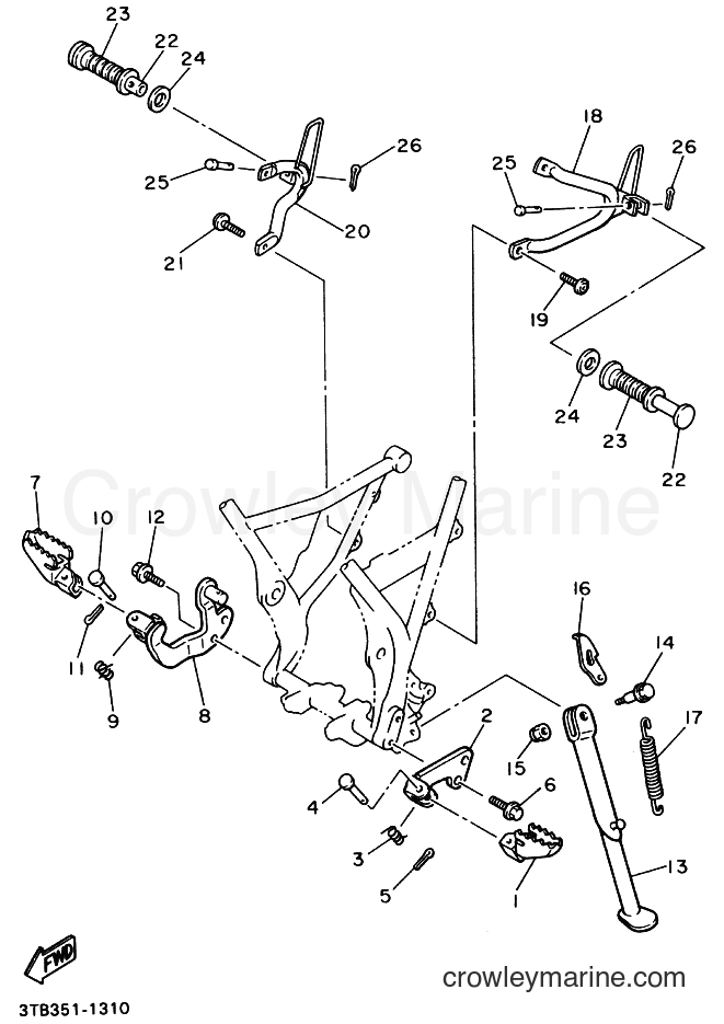1991 Dirt Bike XT600E - XT600E (3UX2) [999] - STAND & FOOTREST