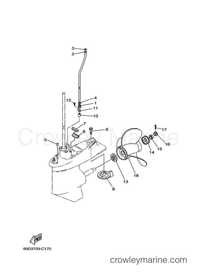 Yamaha Motors E60HMHDL (69DC) [050] - LOWER CASING & DRIVE 3