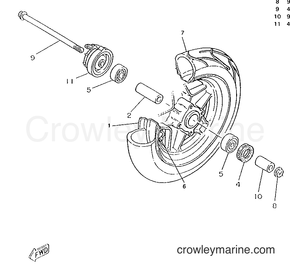 1995 Scooter CW50RS - CW50RS (4TD6) [999] - FRONT WHEEL