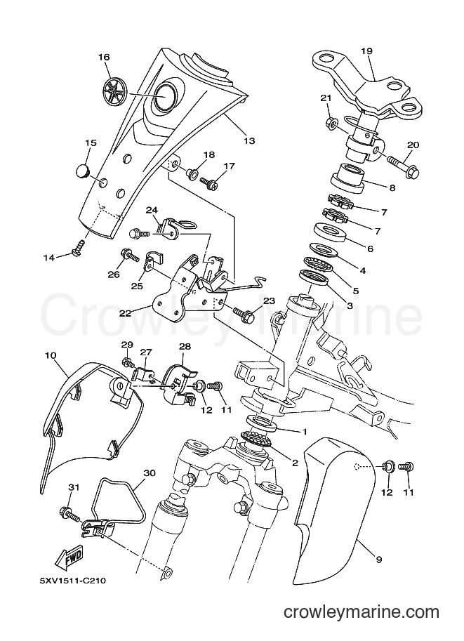 Yamaha Motors T110 (5XV2) [010] - STEERING