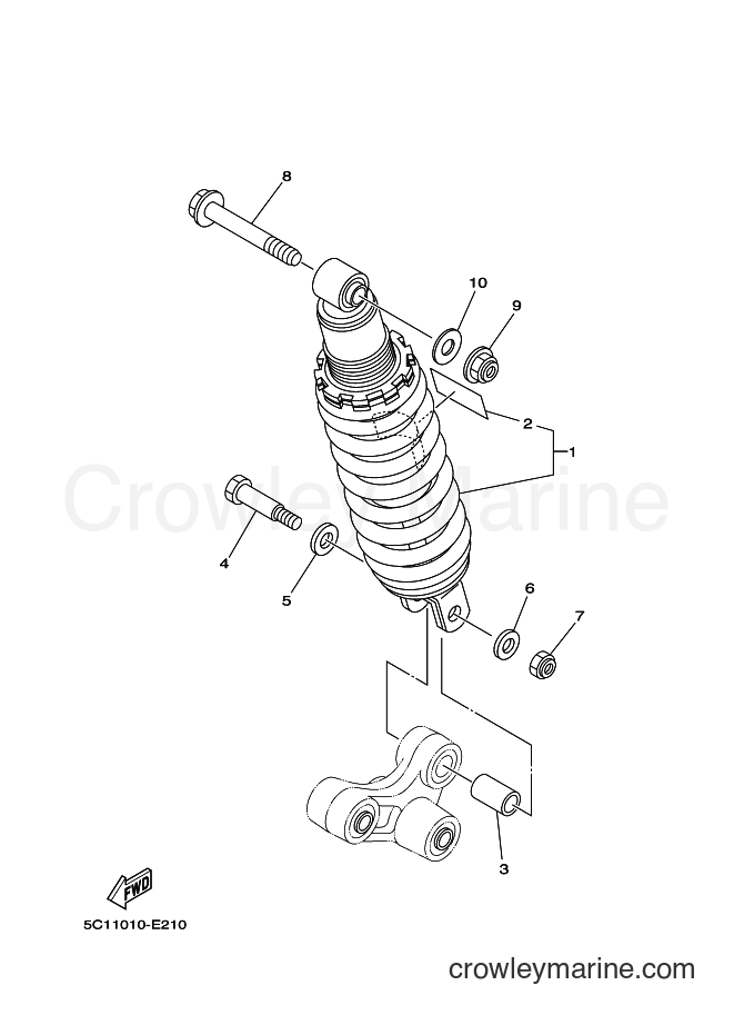 2017 Dirt Bike XT250X - XT250X (5C14) [010] - REAR SUSPENSION