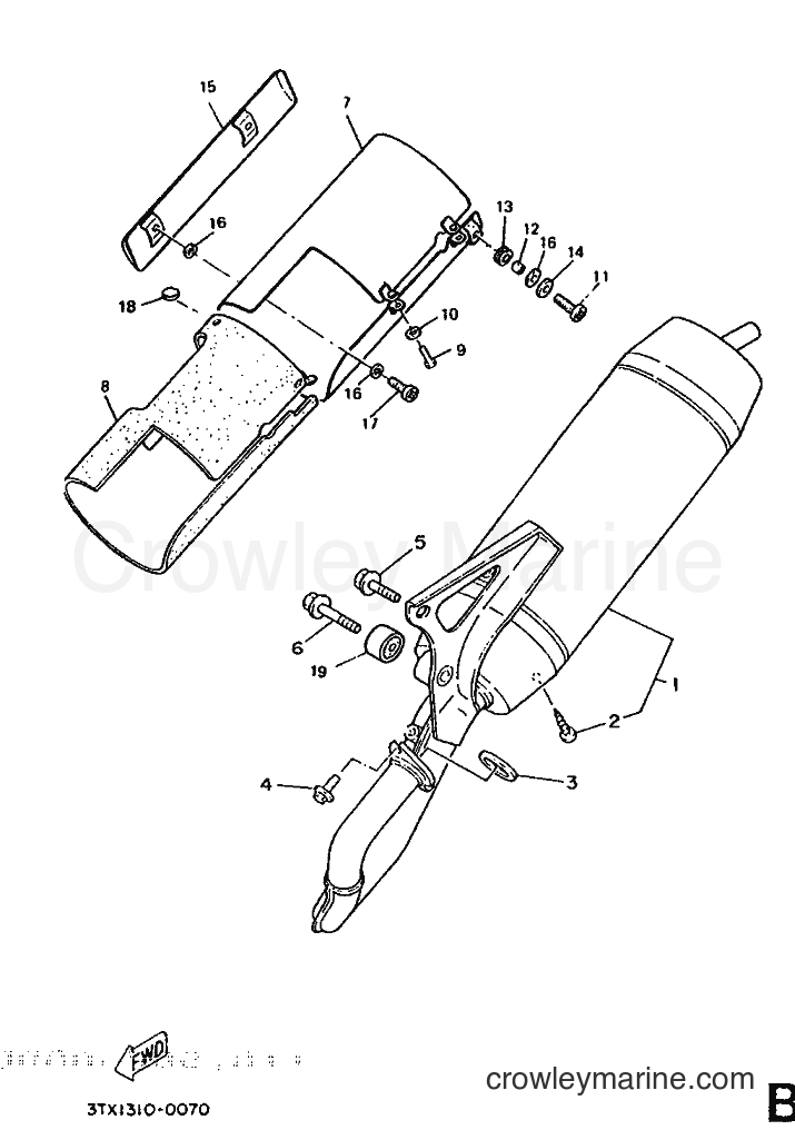 1994 Scooter CW50 - CW50 (3WV4) [999] - EXHAUST