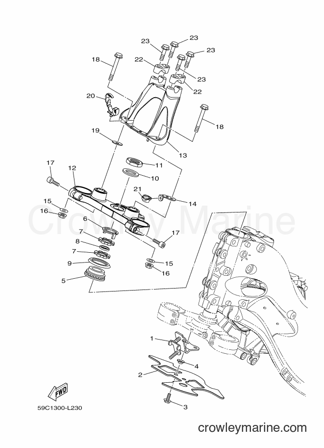 Yamaha Motors XP500 (59C1) [010] - STEERING