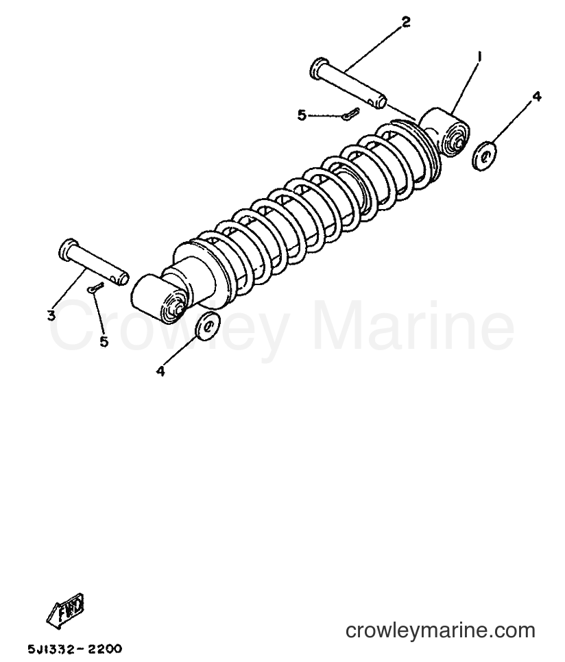 1992 Scooter DT50M - DT50M (3TG2) [999] - REAR SUSPENSION