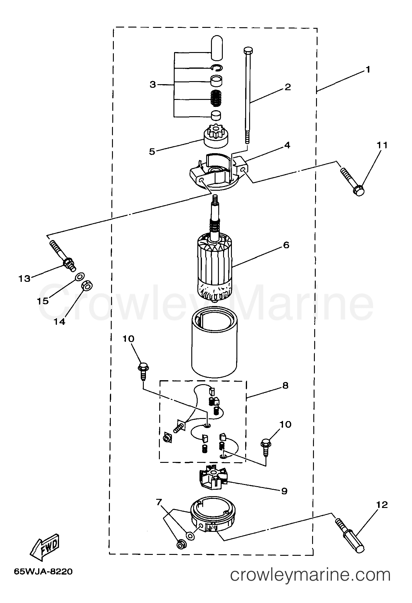 Yamaha Motors F25ESHW - STARTING MOTOR