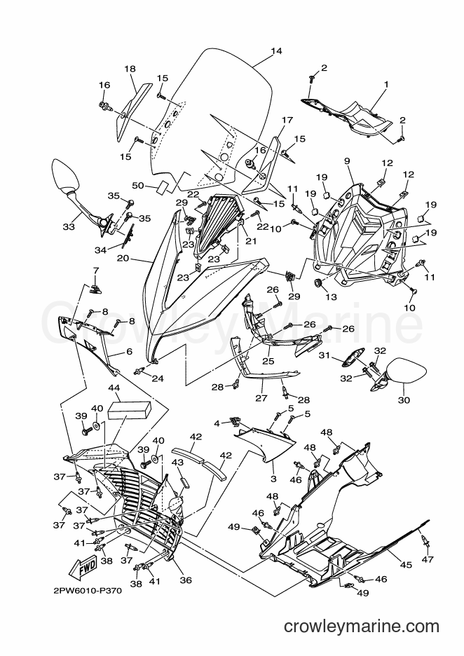 Yamaha Motors XP500A (2PW6) [010] - WINDSHIELD