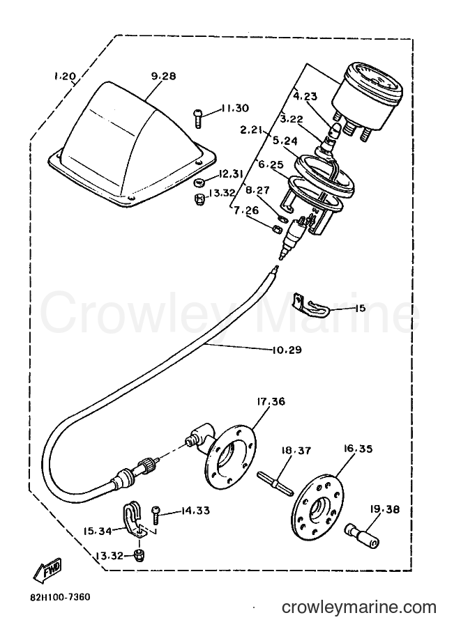 1988 Snowmobile ET340 - ET340 (83T0) [010] - ALTERNATE (METER)