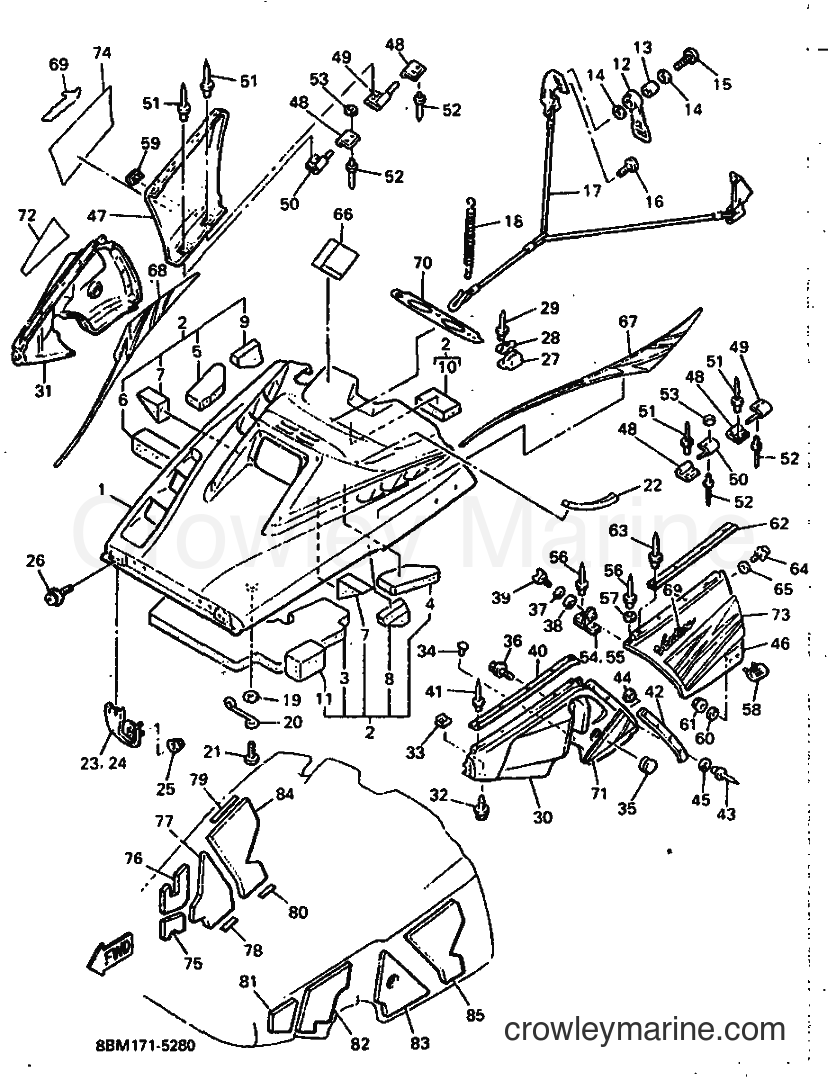 1995 Snowmobile VT480TF - VT480TF (8BM2) [010] - SHROUD
