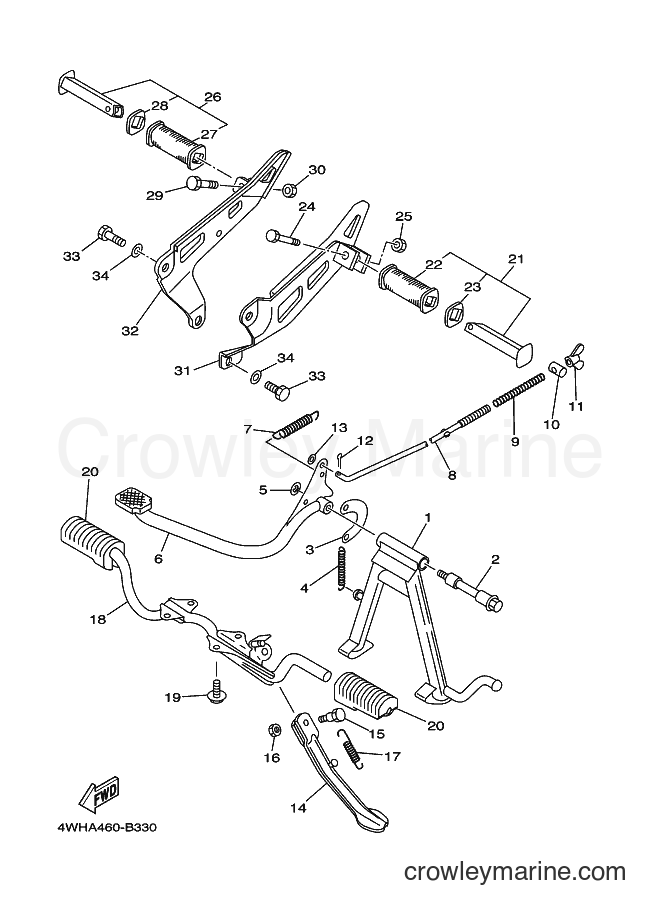2003 Street Bike V110E - V110E (4WHB) [010] - STAND & FOOTREST