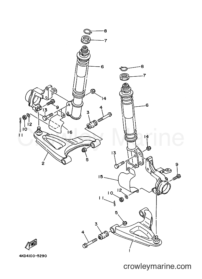 1997 ATV YFB250FW - YFB250FW (4KDC) [010] - FRONT SUSPENSION & WHEEL