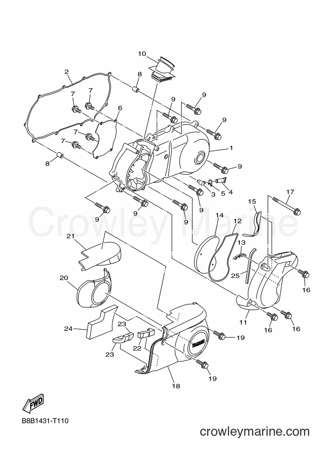 2018 Street Bike LTF125-A - LTF125-A (B8B2) [010] - CRANKCASE COVER 2
