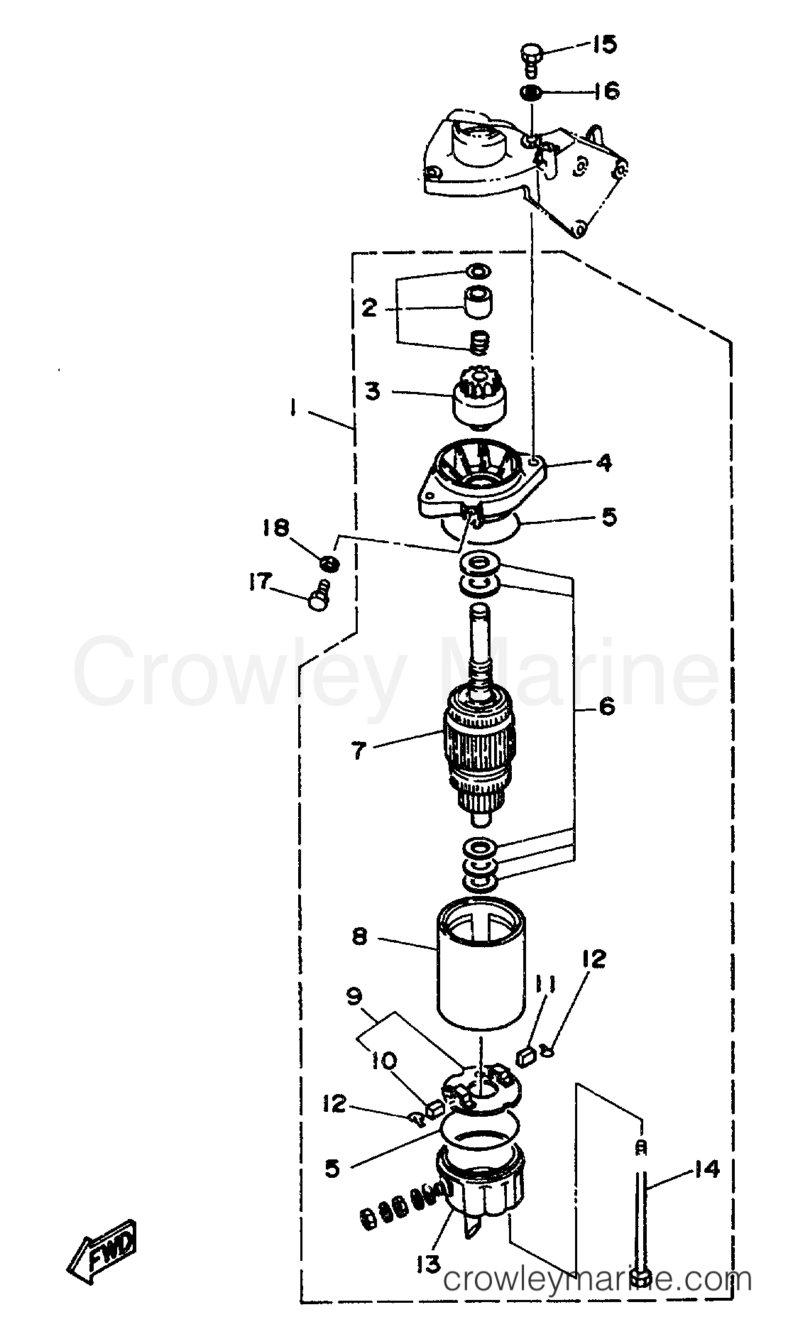 Yamaha Motors C30MLHS - STARTING MOTOR (C30ER)