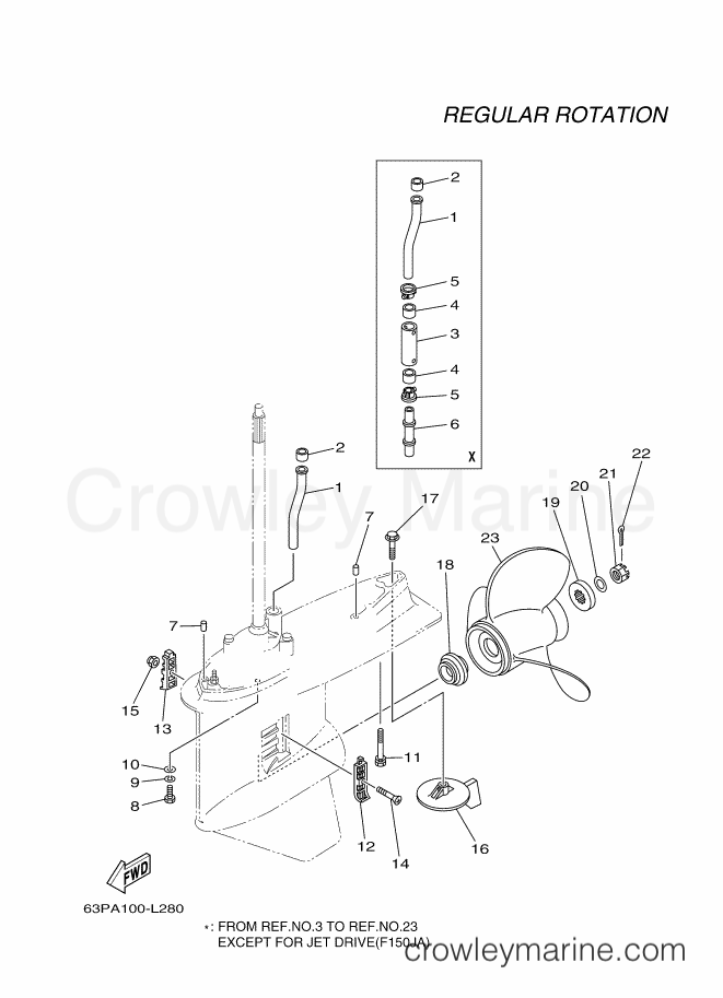 Yamaha Motors F150A (63PA) [320] - LOWER CASING & DRIVE 2