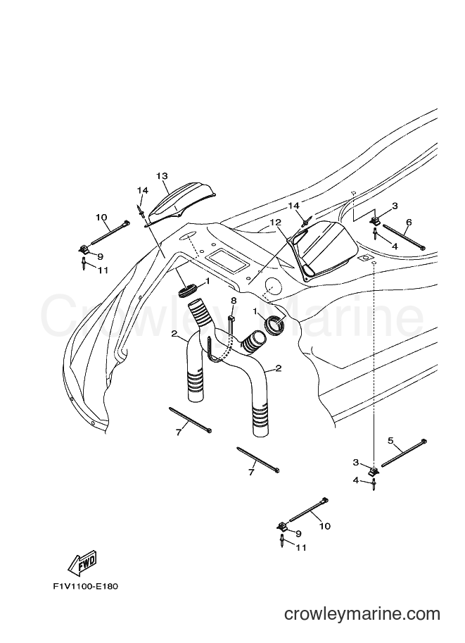 Yamaha Motors VX700-E (F1V1) [010] - VENTILATION