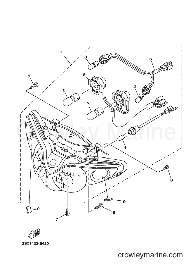 Yamaha Motors T110E (2S11) [010] - HEADLIGHT