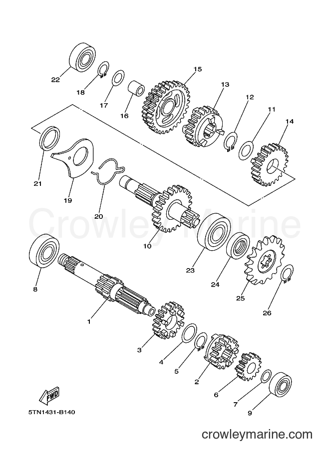 Yamaha Motors L-110D (5TN2) [010] - TRANSMISSION