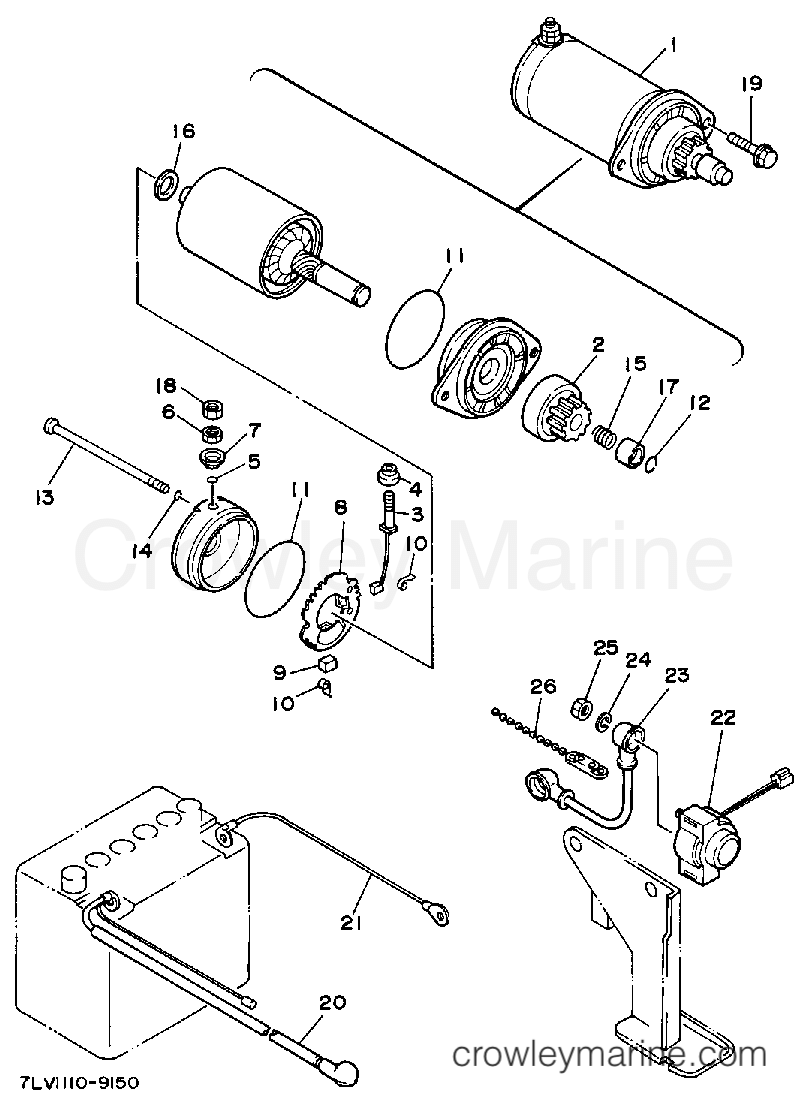 Yamaha Motors EF6000EA - STARTING MOTOR