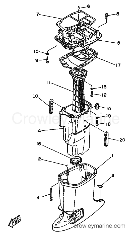 Yamaha Motors 60FEO (6H2) [999] - UPPER CASING