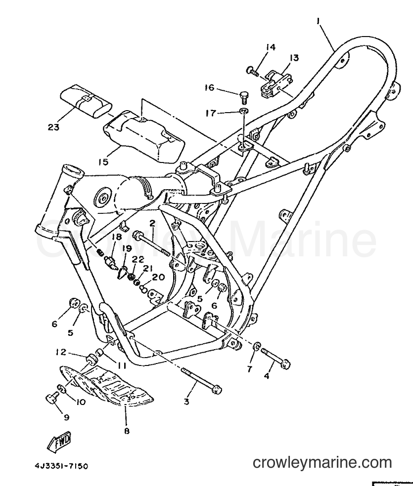 1987 Dirt Bike DT125-MX - DT125-MX (4J3) [999] - FRAME