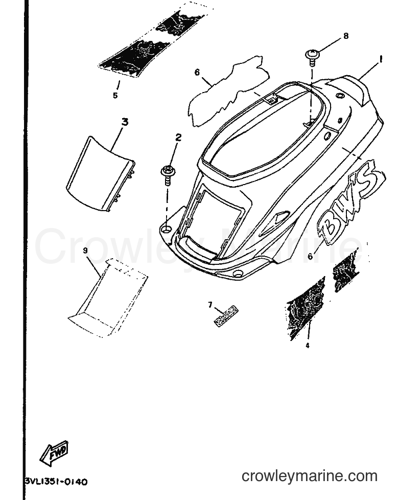 1994 Scooter CW65 - CW65 (4GP2) [999] - SIDE COVER