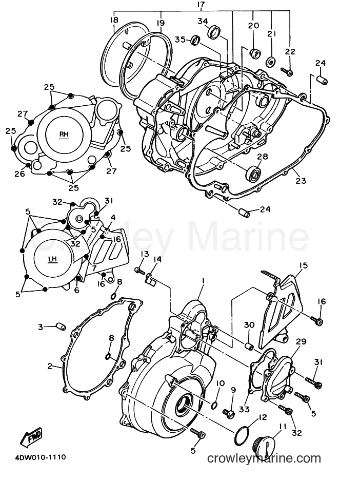 1994 Dirt Bike XT600E - XT600E (3TB9) [999] - CRANKCASE COVER 1