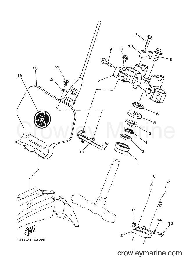 2002 Dirt Bike TT-R225 - TT-R225 (5FGC) [010] - STEERING