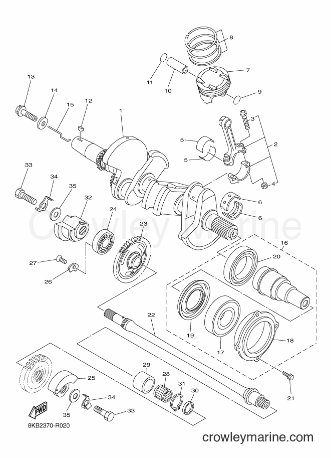 Yamaha Motors RS10VT (8ETH) [020] - CRANKSHAFT & PISTON