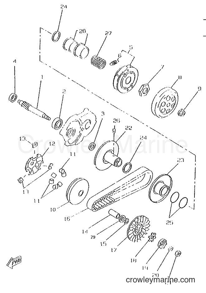 1996 Scooter CW50RSP - CW50RSP (4UR5) [999] - CLUTCH
