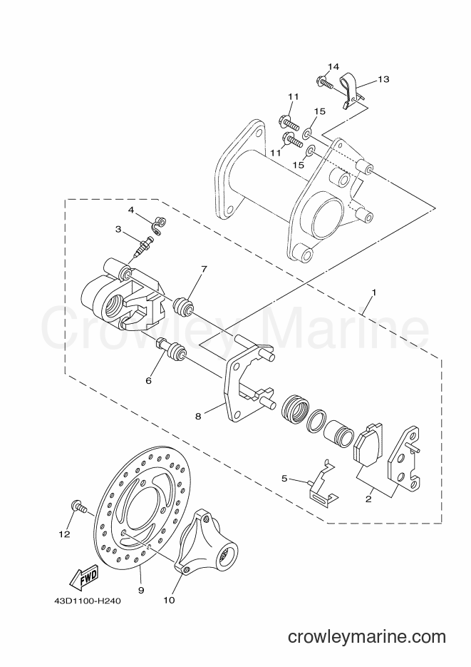 2009 ATV YFM90R - YFM90R (43D2) [010] - REAR BRAKE CALIPER