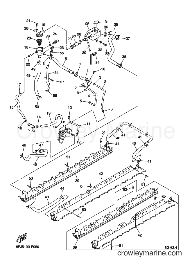 2007 Snowmobile RS10RS - RS10RS (8GH4) [010] - RADIATOR & HOSE