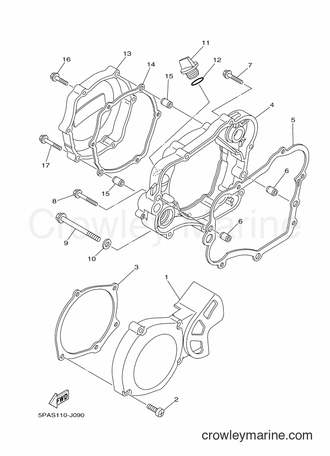 2012 Dirt Bike YZ85 - YZ85 (1SN1) [070] - CRANKCASE COVER 1