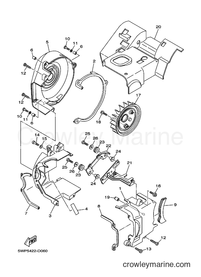 2006 Scooter AL115C - AL115C (5WPB) [010] - AIR SHROUD & FAN