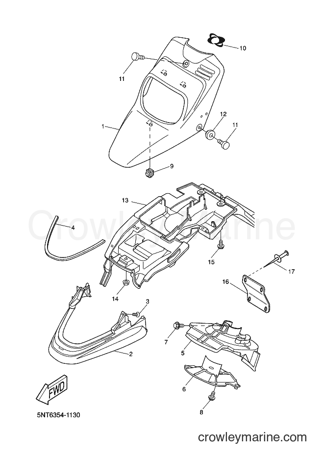 2002 Scooter CW50 - CW50 (5NT6) [010] - FRONT FENDER