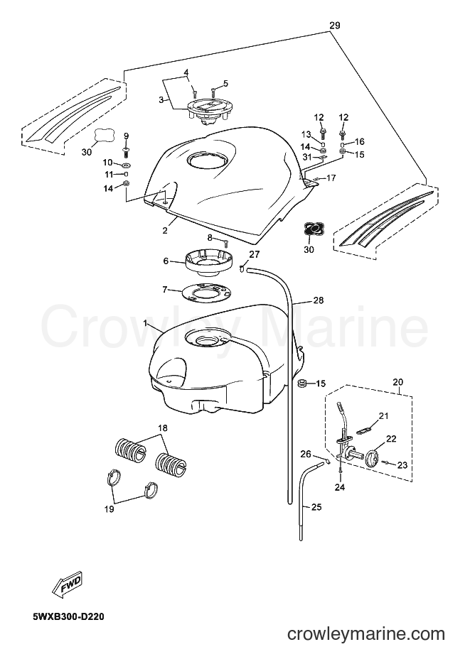 2005 Scooter TZR50 - TZR50 (5WXD) [010] - FUEL TANK