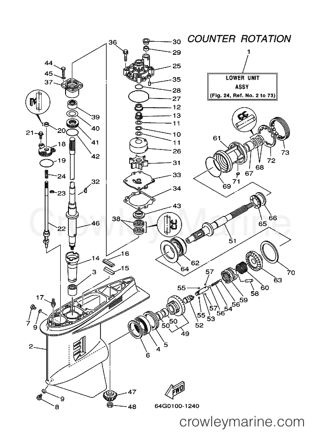 Yamaha Motors 200F (64E0) [050] - LOWER CASING & DRIVE 3