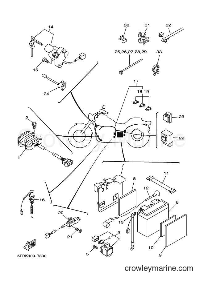 Yamaha Motors XVS650 (5FBM) [010] - ELECTRICAL 1