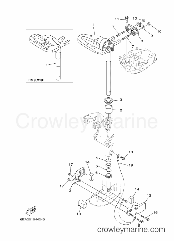 Yamaha Motors FT9.9LWHX (6EA5) [070] - BRACKET 2
