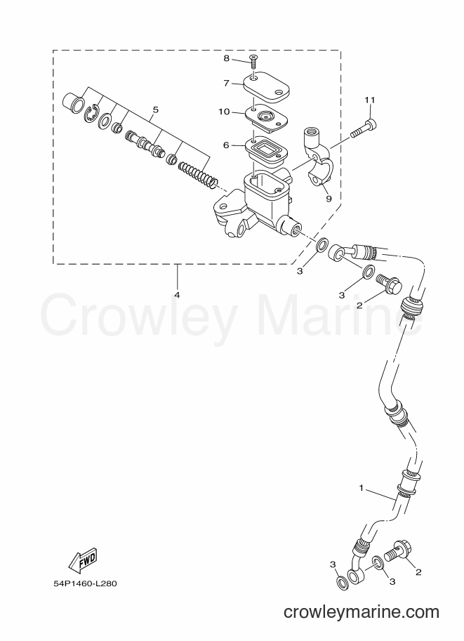 Yamaha Motors AL115FC (54P2) [010] - FRONT MASTER CYLINDER