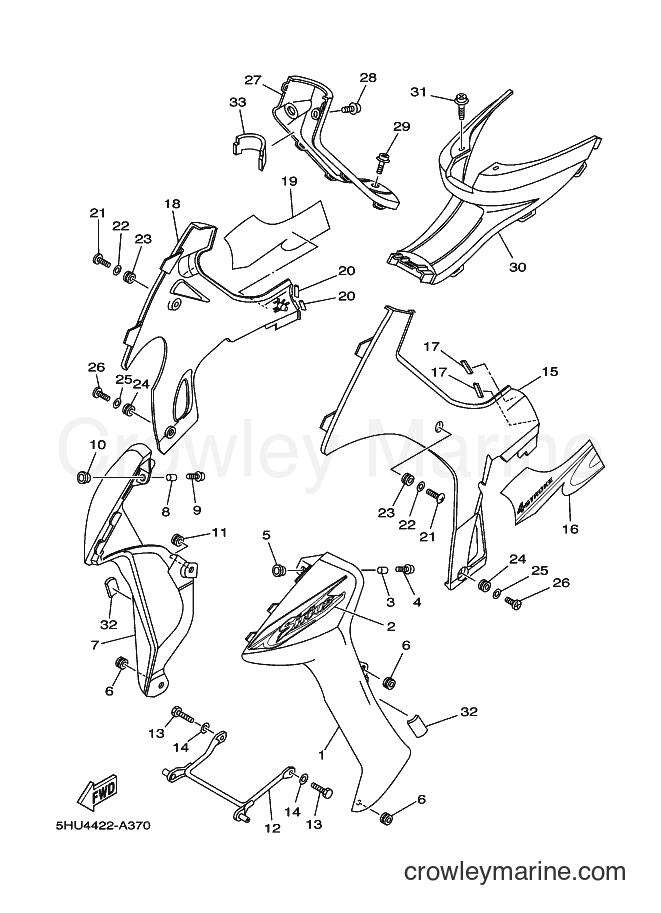 2002 Scooter T105E - T105E (5HU4) [010] - LEG SHIELD