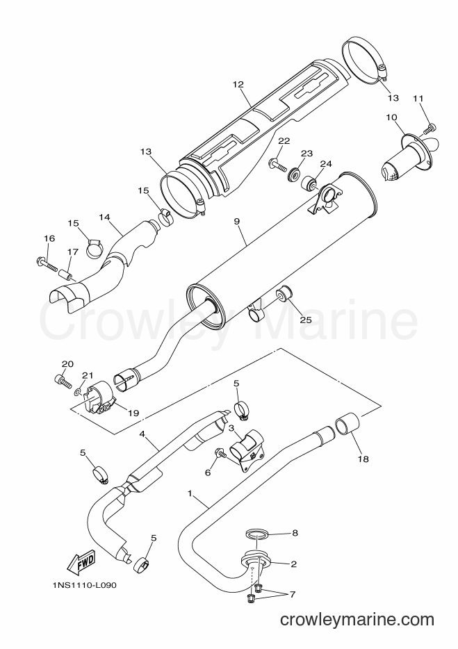 2017 ATV YFM350A - YFM350A (B149) [010] - EXHAUST
