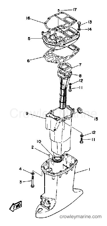 Yamaha Motors P50TLRP - UPPER CASING