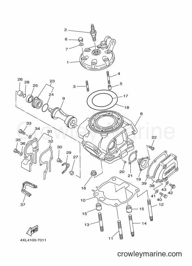Yamaha Motors YZ250 (5DJ2) [030] - CYLINDER HEAD